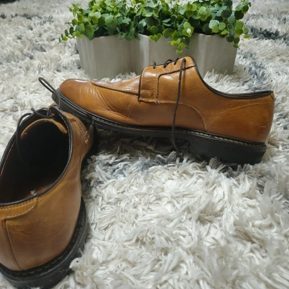 Allen Edmonds Malone Lace-Up Shoes Men's Size 14 Brown Leather